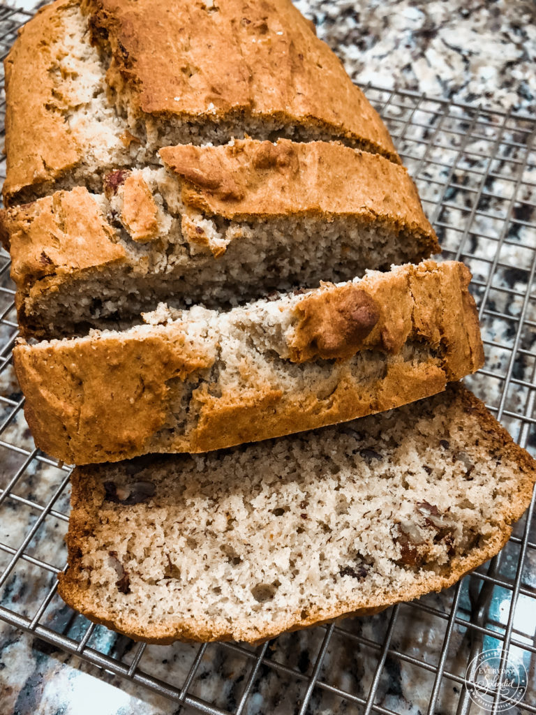 Gluten Free Banana Nut Bread Slice