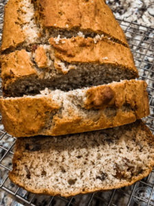 Gluten Free Banana Nut Bread Cut