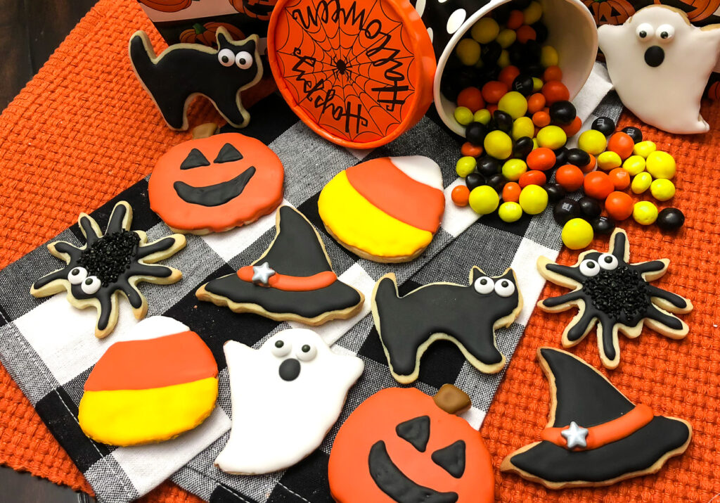 Decorated Sugar Cookies for Halloween