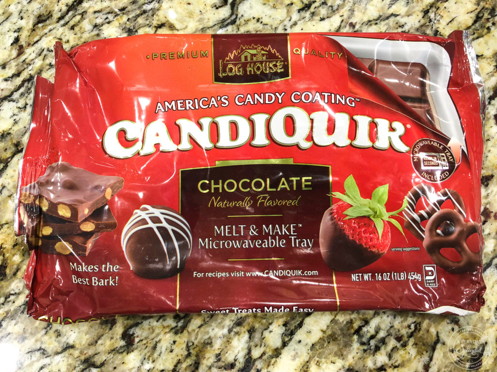 melting chocolate for apple pops
