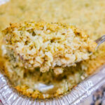 broccoli casserole in a pan