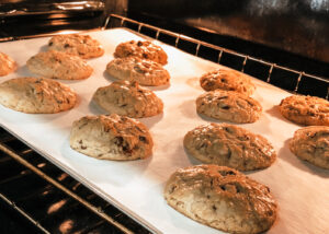Oatmeal Chocolate Chip Cookies Baking